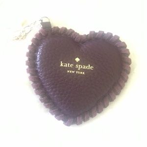 kate spade plum heart keychain. 💜